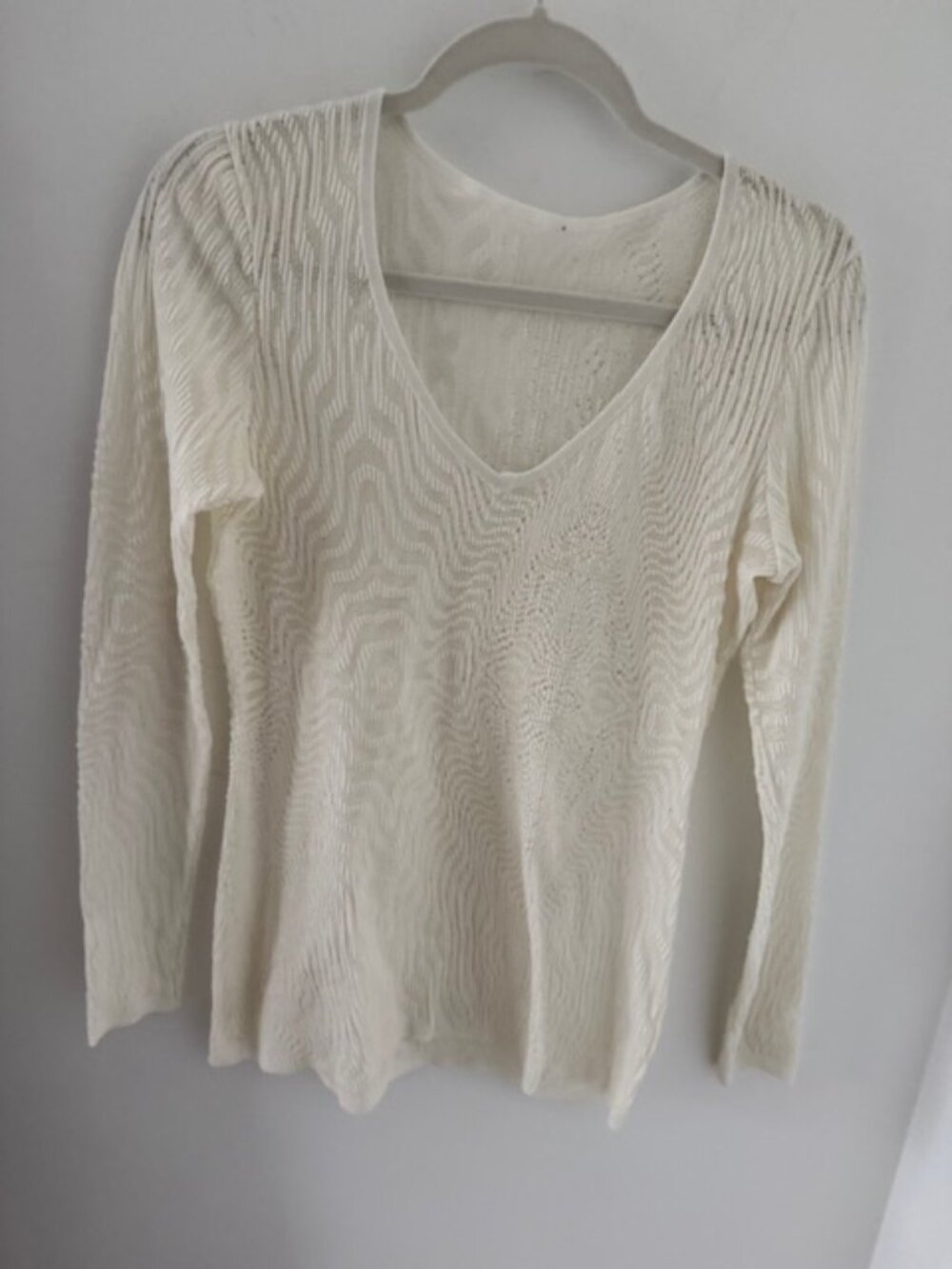 Woven white Top s/m with stretch